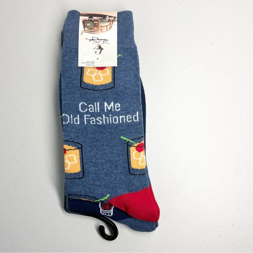 NWT Panama Jack Call Me Old Fashion Whiskey Bourbon Novelty Socks 8-12